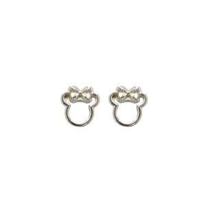 Brinco Minie Vazada com 1 Mini Zirconia, Semi Joia.